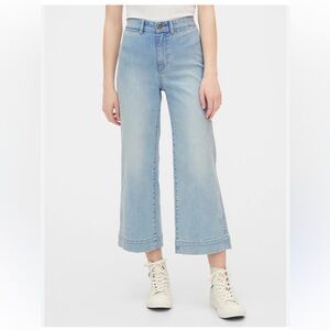 GAP High Rise‎ Wide-Leg Crop Jeans | Light Indigo | Size 16